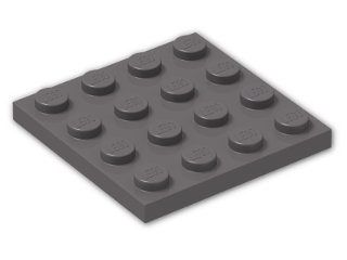 LEGO® Brick: Plate 4 x 4 3031 | Color: Dark Stone Grey