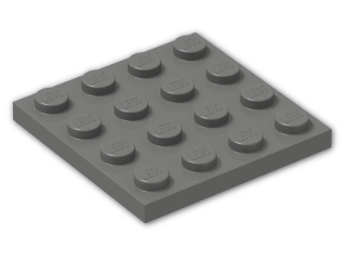 LEGO® Brick: Plate 4 x 4 3031 | Color: Dark Grey