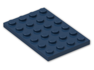 LEGO® Stein: Plate 4 x 6 3032 | Farbe: Earth Blue