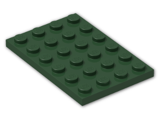 LEGO® Stein: Plate 4 x 6 3032 | Farbe: Earth Green