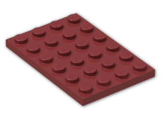 LEGO® Stein: Plate 4 x 6 3032 | Farbe: New Dark Red