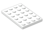 LEGO® Stein: Plate 4 x 6 3032 | Farbe: White