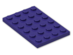 LEGO® Stein: Plate 4 x 6 3032 | Farbe: Medium Lilac