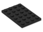 LEGO® Stein: Plate 4 x 6 3032 | Farbe: Black