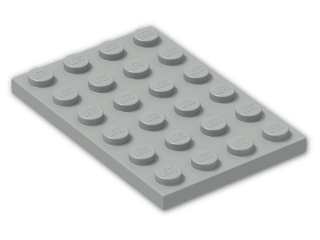 LEGO® Stein: Plate 4 x 6 3032 | Farbe: Grey