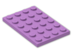 LEGO® Brick: Plate 4 x 6 3032 | Color: Medium Lavender