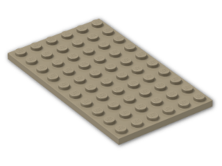 LEGO® Brick: Plate 6 x 10 3033 | Color: Sand Yellow