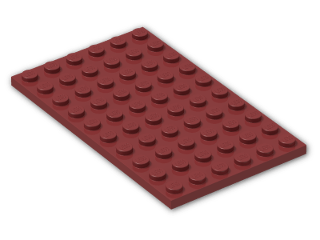 LEGO® Brick: Plate 6 x 10 3033 | Color: New Dark Red