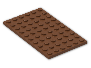 LEGO® Brick: Plate 6 x 10 3033 | Color: Reddish Brown