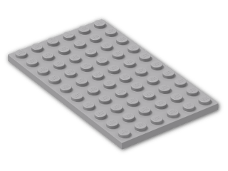 LEGO® Brick: Plate 6 x 10 3033 | Color: Medium Stone Grey