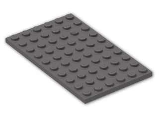 LEGO® Brick: Plate 6 x 10 3033 | Color: Dark Stone Grey