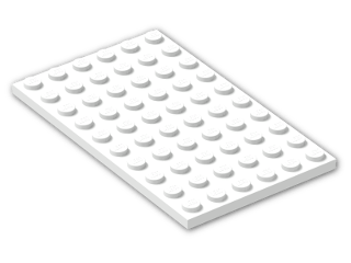 LEGO® Brick: Plate 6 x 10 3033 | Color: White