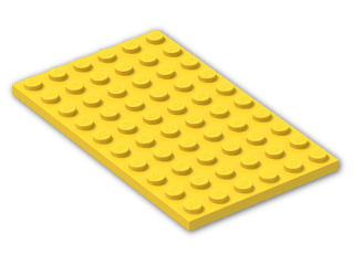 LEGO® Brick: Plate 6 x 10 3033 | Color: Bright Yellow