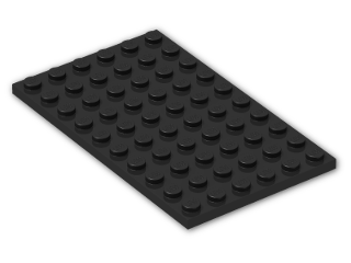 LEGO® Brick: Plate 6 x 10 3033 | Color: Black