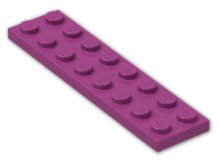 LEGO® Brick: Plate 2 x 8 3034 | Color: Bright Reddish Violet