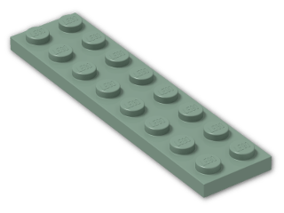 LEGO® Brick: Plate 2 x 8 3034 | Color: Sand Green