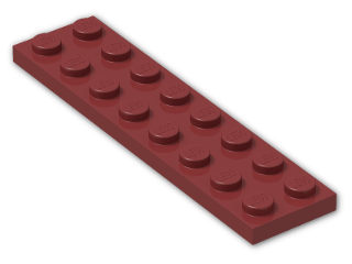 LEGO® Brick: Plate 2 x 8 3034 | Color: New Dark Red