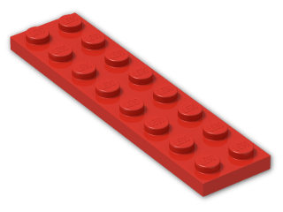 LEGO® Brick: Plate 2 x 8 3034 | Color: Bright Red