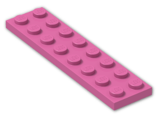 LEGO® Brick: Plate 2 x 8 3034 | Color: Bright Purple