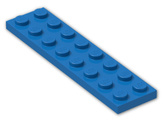 LEGO® Brick: Plate 2 x 8 3034 | Color: Bright Blue