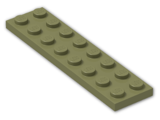 LEGO® Brick: Plate 2 x 8 3034 | Color: Olive Green