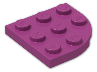 LEGO® Brick: Plate 3 x 3 Corner Round 30357 | Color: Bright Reddish Violet
