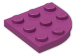 LEGO® Stein: Plate 3 x 3 Corner Round 30357 | Farbe: Bright Reddish Violet