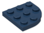 LEGO® Brick: Plate 3 x 3 Corner Round 30357 | Color: Earth Blue