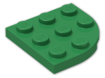 LEGO® Brick: Plate 3 x 3 Corner Round 30357 | Color: Dark Green