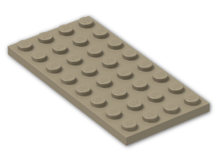 LEGO® Brick: Plate 4 x 8 3035 | Color: Sand Yellow
