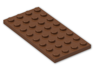LEGO® Brick: Plate 4 x 8 3035 | Color: Reddish Brown