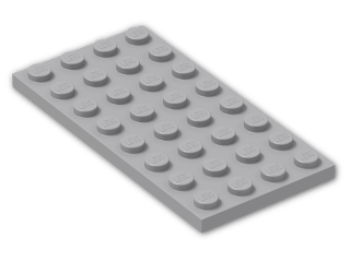 LEGO® Brick: Plate 4 x 8 3035 | Color: Medium Stone Grey