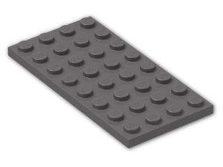 LEGO® Brick: Plate 4 x 8 3035 | Color: Dark Stone Grey