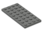 LEGO® Brick: Plate 4 x 8 3035 | Color: Dark Grey