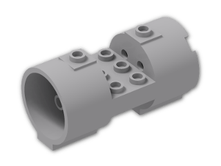 LEGO® Brick: Cylinder 3 x 6 x 2 2/3 Horizontal 30360 | Color: Medium Stone Grey