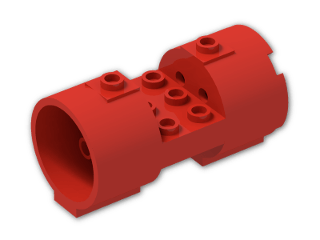 LEGO® Brick: Cylinder 3 x 6 x 2 2/3 Horizontal 30360 | Color: Bright Red