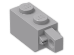 LEGO® Stein: Hinge Brick 1 x 2 Locking with Single Finger On End 30364 | Farbe: Medium Stone Grey