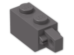 LEGO® Stein: Hinge Brick 1 x 2 Locking with Single Finger On End 30364 | Farbe: Dark Stone Grey