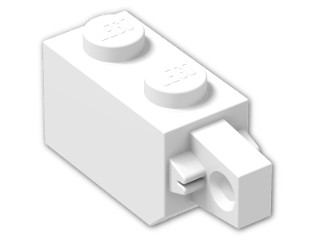 LEGO® Brick: Hinge Brick 1 x 2 Locking with Single Finger On End 30364 | Color: White