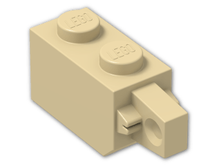 LEGO® Stein: Hinge Brick 1 x 2 Locking with Single Finger On End 30364 | Farbe: Brick Yellow