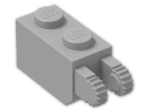 LEGO® Stein: Hinge Brick 1 x 2 Locking with Dual Finger On End 30365 | Farbe: Medium Stone Grey