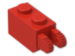 LEGO® Brick: Hinge Brick 1 x 2 Locking with Dual Finger On End 30365 | Color: Bright Red