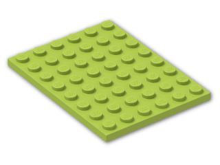 LEGO® Brick: Plate 6 x 8 3036 | Color: Bright Yellowish Green