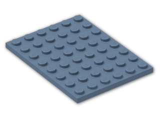 LEGO® Brick: Plate 6 x 8 3036 | Color: Sand Blue