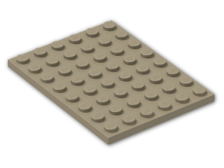 LEGO® Brick: Plate 6 x 8 3036 | Color: Sand Yellow
