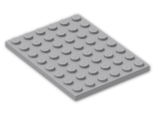 LEGO® Stein: Plate 6 x 8 3036 | Farbe: Medium Stone Grey
