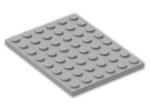LEGO® Brick: Plate 6 x 8 3036 | Color: Medium Stone Grey