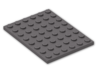 LEGO® Brick: Plate 6 x 8 3036 | Color: Dark Stone Grey