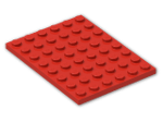 LEGO® Brick: Plate 6 x 8 3036 | Color: Bright Red