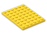 LEGO® Brick: Plate 6 x 8 3036 | Color: Bright Yellow